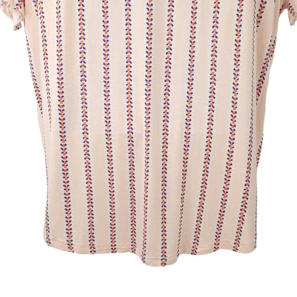 Matilda Jane Button Front Striped Pajama Top Womens Size L Ruffle Sleeve Pink - Picture 5 of 11
